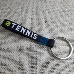 New Tennis Silicone Rubber Keychain Keyring Sport Bracelet - Winners Never Quit